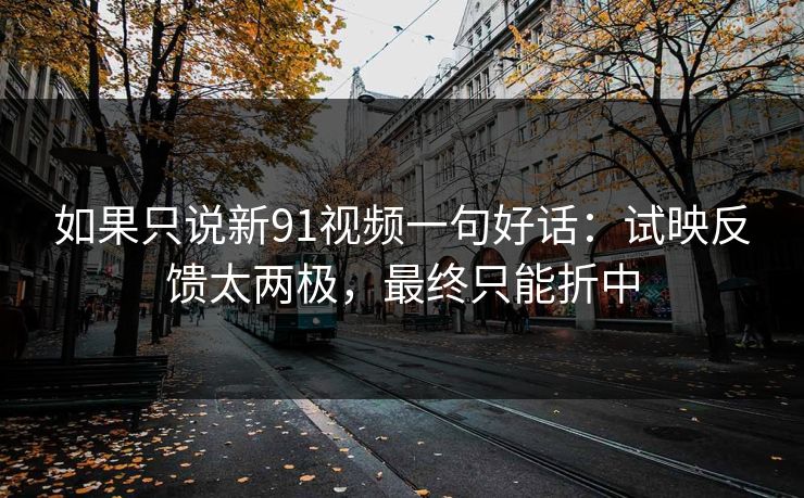 如果只说新91视频一句好话：试映反馈太两极，最终只能折中  第1张