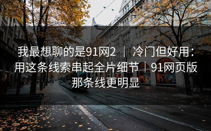 我最想聊的是91网2 ｜ 冷门但好用：用这条线索串起全片细节｜91网页版那条线更明显